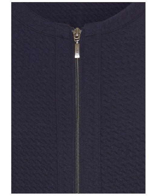 Olsen Blue Houndstooth Texture Jersey Jacket