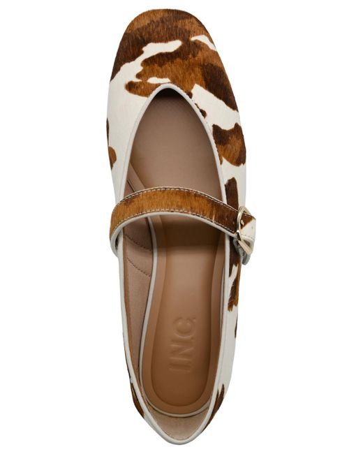 INC International Concepts Brown Lannettee Mary Jane Flats