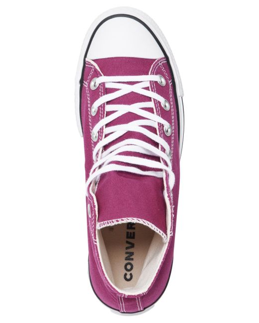 Converse Chuck Taylor All Star Lift Platform High Top Casual Sneakers From Finish Line in Purple
