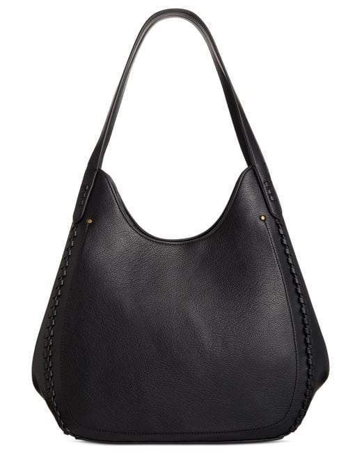 Style & Co. Black Whip-stitch Soft 4-poster Tote