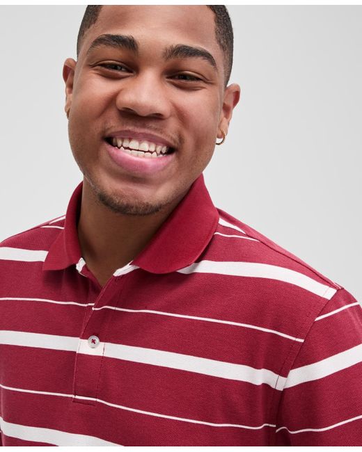 Club Room Red F Striped Polo Shirt for men