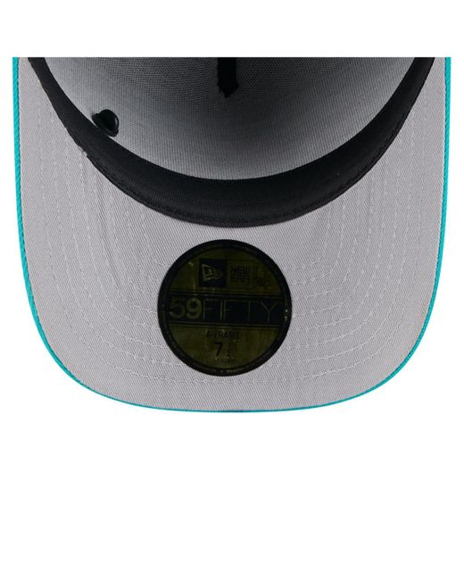KTZ Green Black/aqua Miami Dolphins 2025 Nfl Draft On Stage A-frame 59fifty Fitted Hat for men