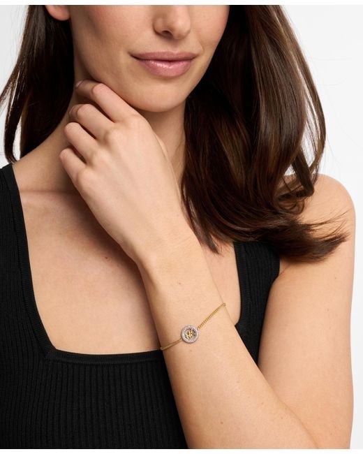 Michael Kors Metallic Pave Logo Bracelet