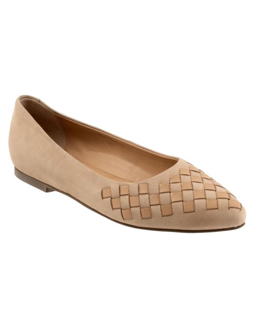 Trotters Brown Estee Woven Flat