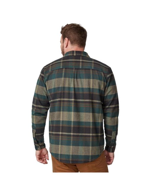 Free Country Green Easywear Ii Fleece Lined Flannel Shirt for men