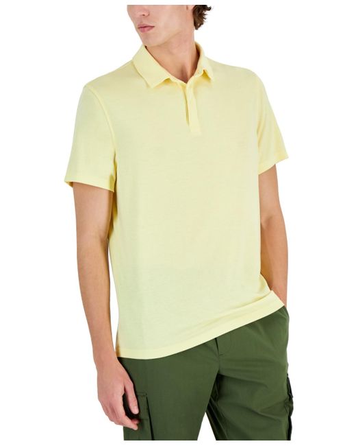 Alfani Green Alfatech Stretch Solid Polo Shirt for men