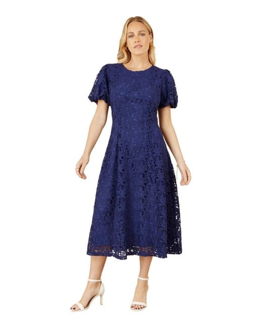 pink and blue floral midi dress Baltic Born Womens Myers Dress | Blue + Pink Floral