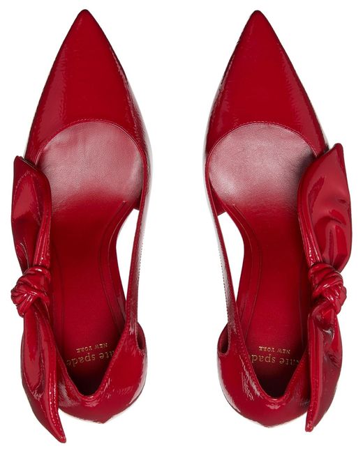 Kate Spade Red Bunnie Suede Slip-on Pumps