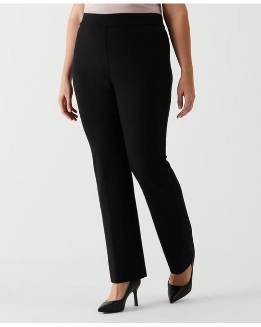 Rafaella Black Plus Size Boot Cut Pull-on Pants