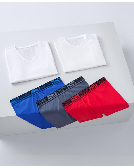 Hanes White 3pk. Ultimate Moves X-temp Performance Crewneck T-shirts for men