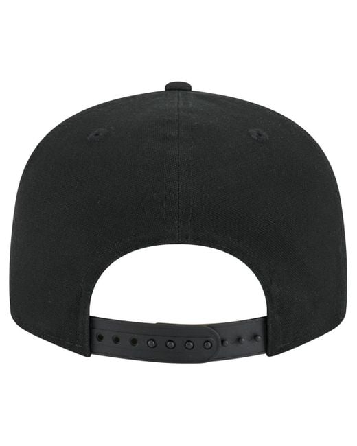 KTZ Black Golden State Warriors Adventure Canvas Split Panel 9fifty Snapback Hat for men
