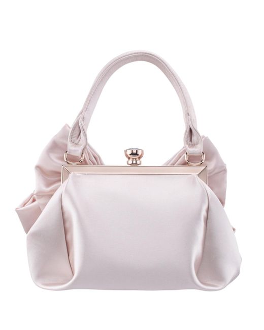 Nina Pink Small Bow Frame Crossbody Bag