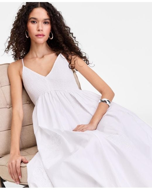 white midi dress macys Siena Women's White Midi Dresses