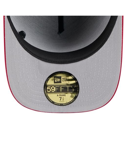 KTZ Red Black/scarlet San Francisco 49ers 2025 Nfl Draft On Stage A-frame 59fifty Fitted Hat for men