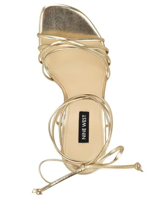 Nine West Metallic Opela Strappy High Stiletto Sandals