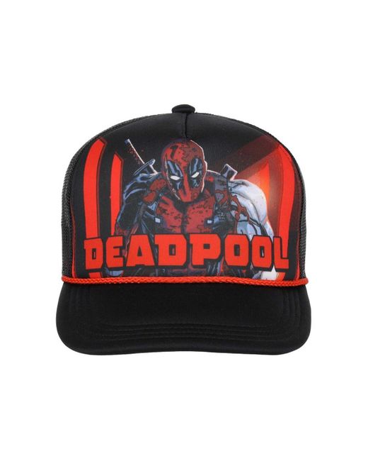 Lids Red Deadpool Big Front Foam Trucker Adjustable Hat for men