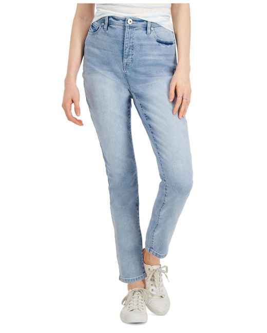 Style & Co. Denim Petite Highrise Slim Leg Ankle Jeans, Created For