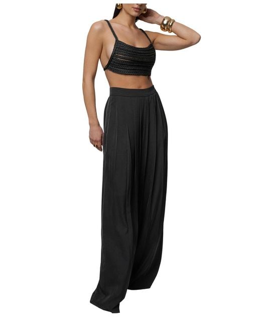 JLUXLABEL Black Sofie Braided Top