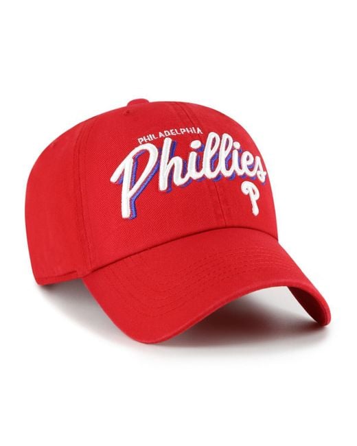 '47 Red Philadelphia Phillies Ariana Clean Up Adjustable Hat