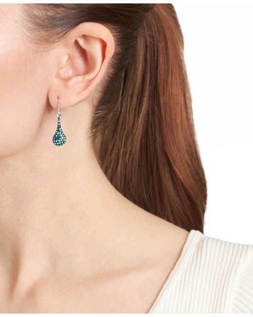 Macy's Blue Crystal Drop Earrings (0.98 Ct. T.w.