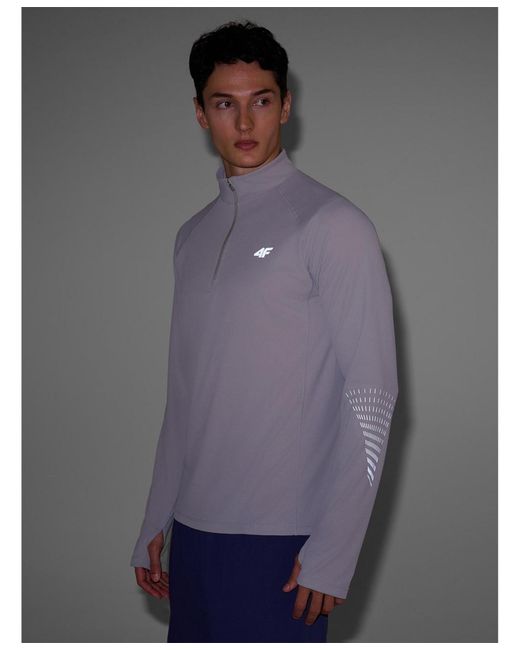 4F Gray Quick-drying Running Longsleeve for men