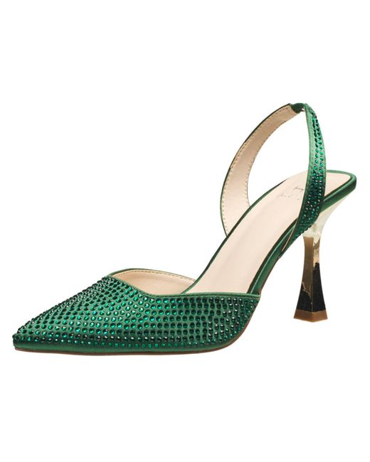 H Halston Hawaii Embellished Pumps in Green | Lyst