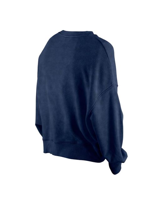 KTZ Toronto Blue Jays City Connect Throwback Enzyme Wash Boxy Cropped Sweatshirt
