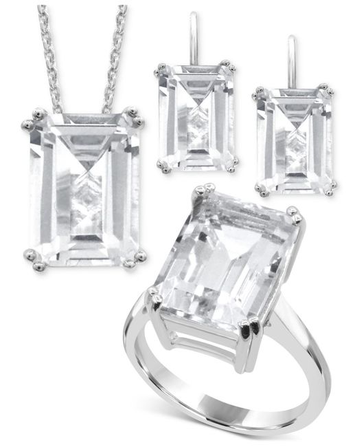 Macy's Metallic Gemstone Emerald-cut Statement Ring