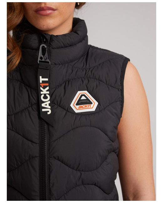 Jacket Black High Neck Gilet Jacket