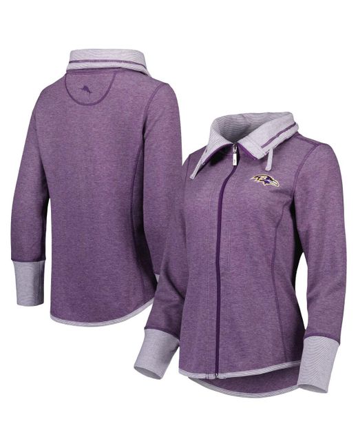 Tommy Bahama Purple Baltimore Ravens Sport Sun Fade Full-zip Sweatshirt