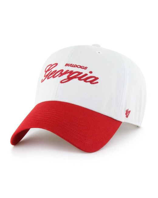 '47 Red Georgia Bulldogs Contemporary Basics Foundation Clean Up Adjustable Hat for men