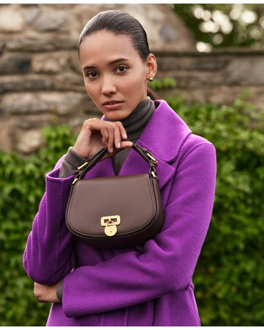 Lauren by Ralph Lauren Tanner Leather Small Crossbody Bag in Black Lyst