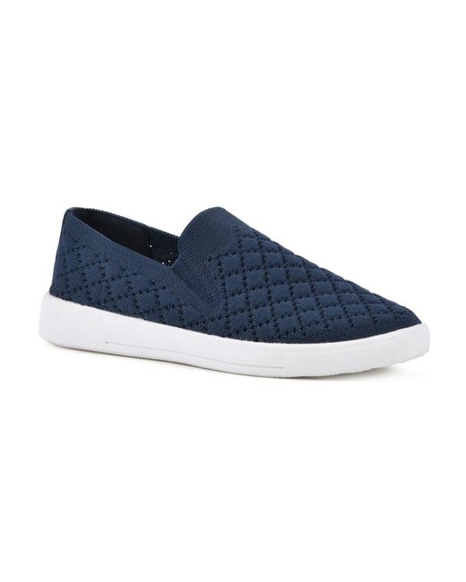 White Mountain Synthetic Womens Utopia Slip On Sneakers in Navy (Blue ...