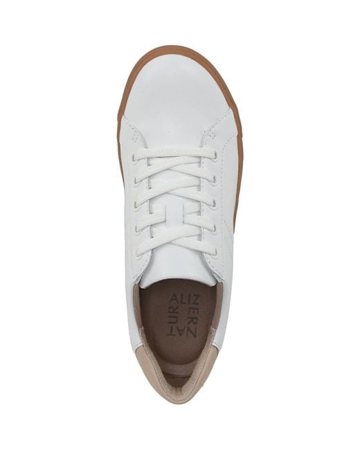 Naturalizer White Morrison Lace Up Sneakers