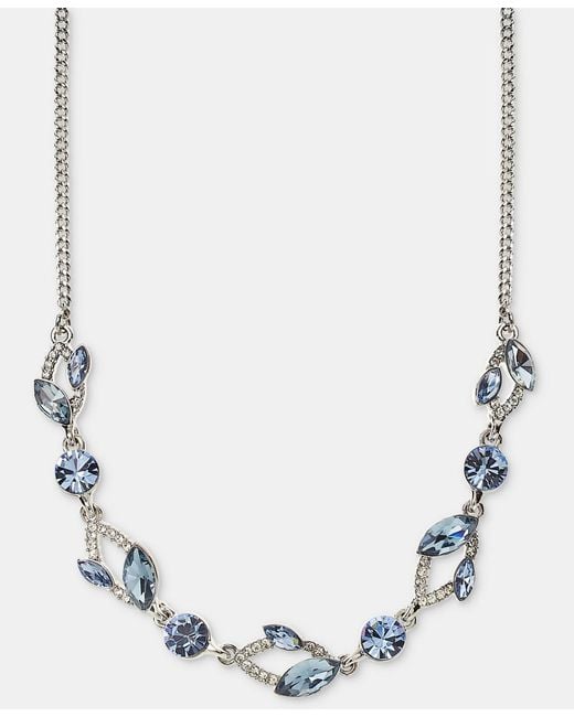 Givenchy Blue Multi-stone Vine 16" Statement Necklace