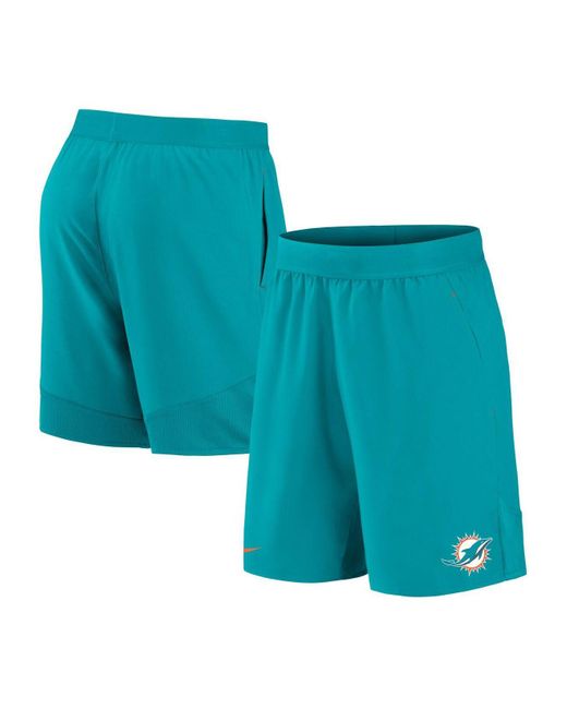 Nike Synthetic Aqua Miami Dolphins Stretch Woven Shorts in Blue for Men
