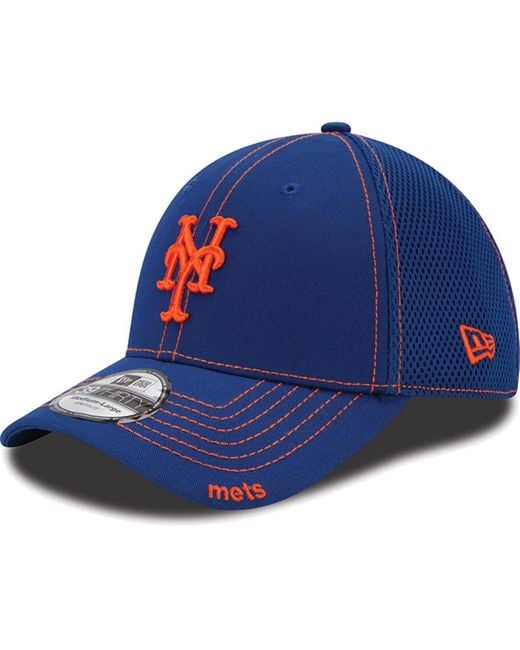 KTZ New York Mets Blue Neo 39thirty Stretch Fit Hat for men