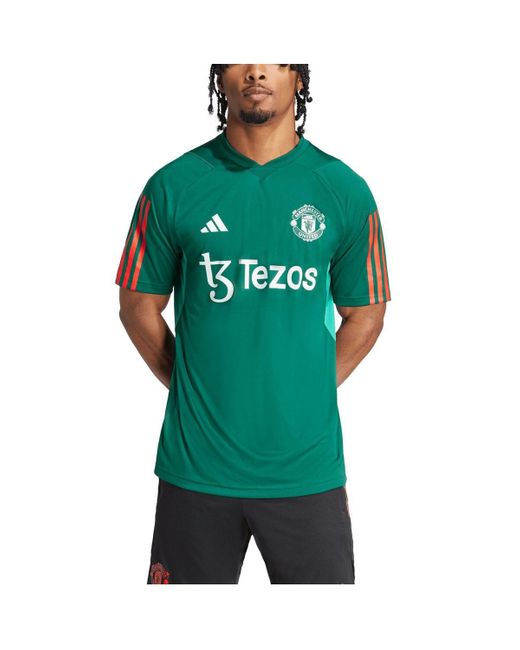 Adidas Green Manchester United 2023/24 Training Jersey for men