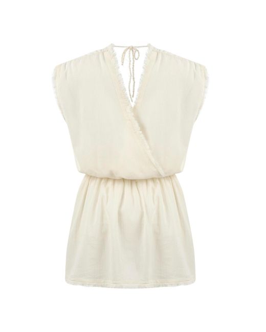 Labeca London White Daphne Mini Cotton Dress