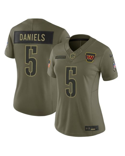 Nike Green Jayden Daniels Washington Commanders 2025 Salute To Service Limited Jersey