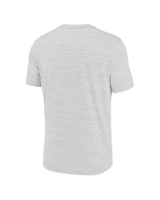 Nike Gray West Virginia Mountaineers Velocity Baseball Wordmark Stack Performance T-shirt for men
