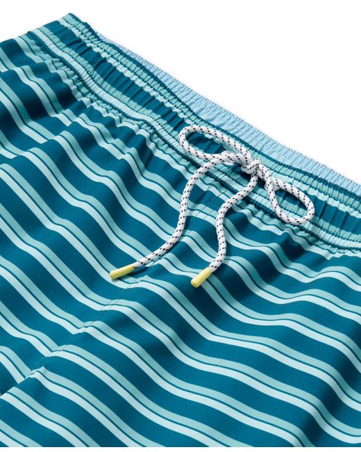 Bonobos Blue Stripe Drawcord 7" Swim Trunks for men