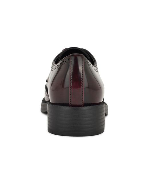 Nine West Black Studey Lace-up Wingtip Oxford Shoes