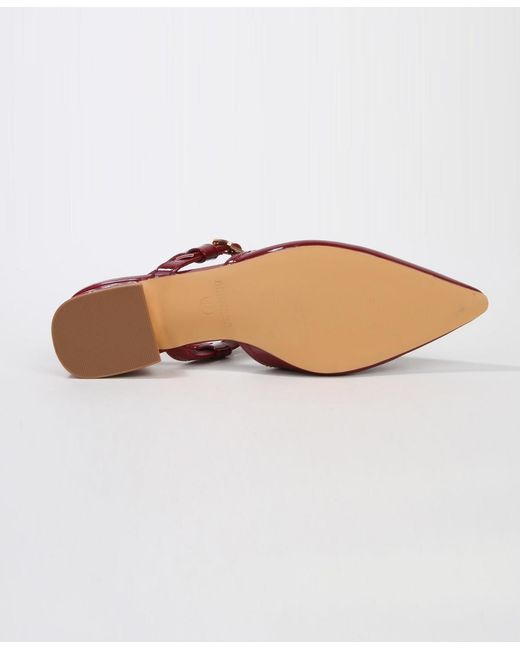 BERNESS Red Cristian T-strap Slingbacks