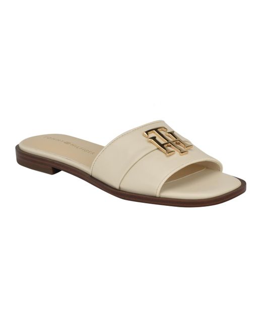 Tommy Hilfiger White Tanyha Casual Flat Sandals