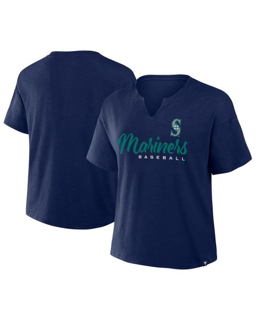 Fanatics Blue Seattle Mariners Fan Fave Stadium Slub Boxy T-shirt