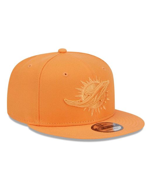 KTZ Orange Miami Dolphins Color Pack 9fifty Snapback Hat for men