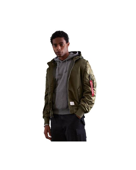 Alpha Industries Brown L-2b Hooded Gen Ii Flight Jacket for men