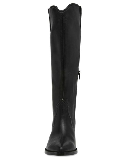Dolce Vita Black Kit Knee-high Wide Calf Cowboy Boots