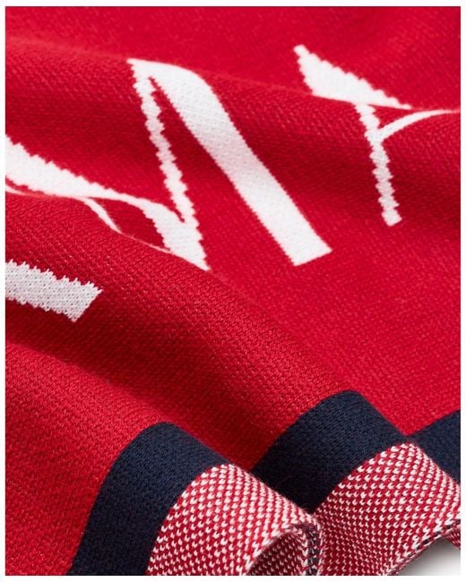 ARMANI EXCHANGE Red | Wool Wording Scrf for men